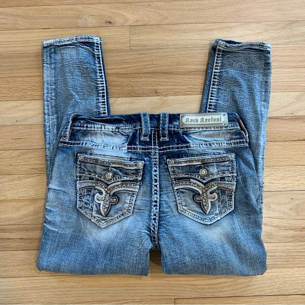 Rock Revival Cambria Easy‎ Ankle Skinny Jeans Women’s Size 28